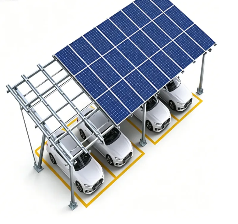 Solar-Carport-Halterung vom Typ W aus Aluminium