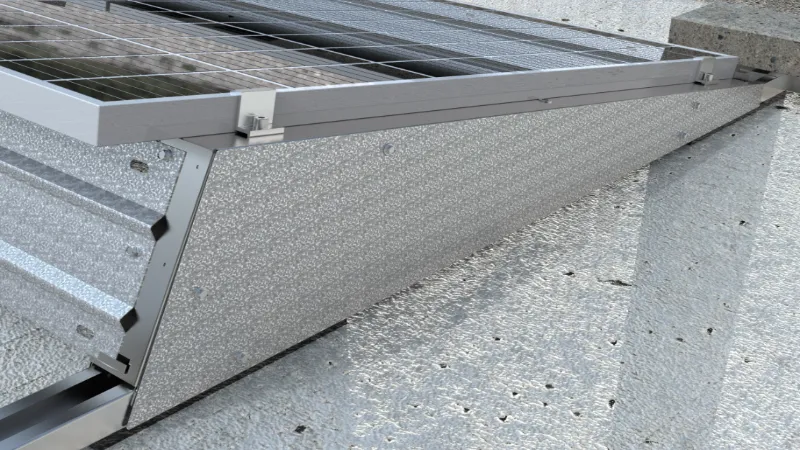 Carbon Steel Ballasted Solar Flat Roof Mounting